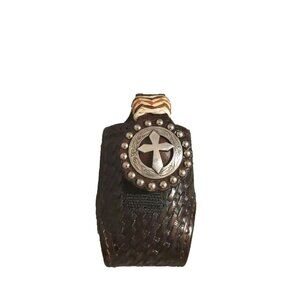 Tooled Leather Belt Clip Flip Phone Swiss Army Knife Mace Holder Concho Cross